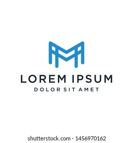 Letter M Logo Monogram Icon Vector Template