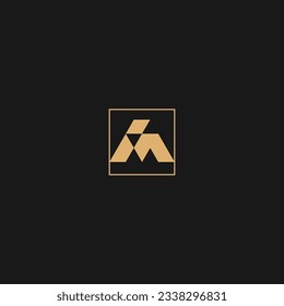 Letter M logo monogram, M initials combination symbol,
