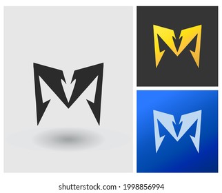 Monograma del logotipo M modelo de logotipo de la compañía de lujo moderna