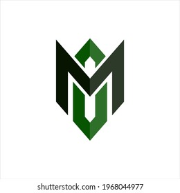 the letter m logo with a monogram style letter that is in the middle of the letter m. This logo is suitable for fashion or business