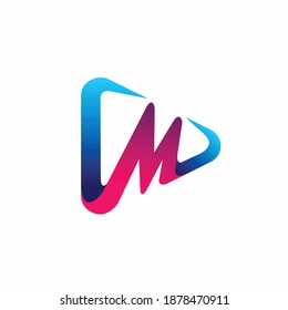 Letter M Logo Multimedia Logo Design Stock Vector (Royalty Free ...