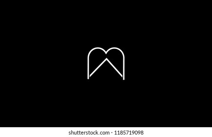 LETTER A AND M LOGO WITH NEGATIVE EFFECT FOR ILLUSTRATION OR LOGO DESIGN USE