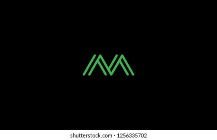 LETTER M LOGO WITH NEGATIVE SPACE EFFECT FOR LOGO DESIGN OR ILLUSTRATION USE