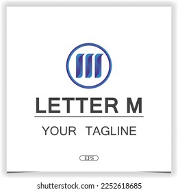 letra m logotipo premium diseño elegante de plantilla vector eps 10