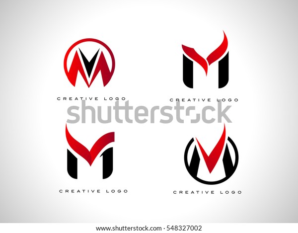 Logo Des Briefes M Mit Den Stock Vektorgrafik Lizenzfrei