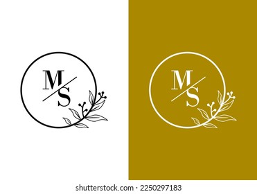 letra M, logotipo S, adecuado para el símbolo inicial de la empresa.