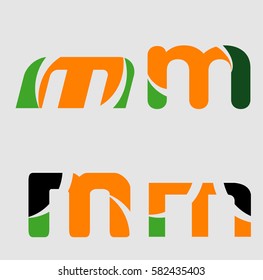 Letter M logo set
