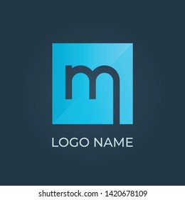 Letter "M" logo with shape. isolated vector image