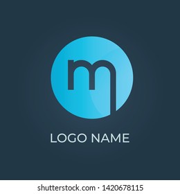 Letter "M" logo with shape. isolated vector image