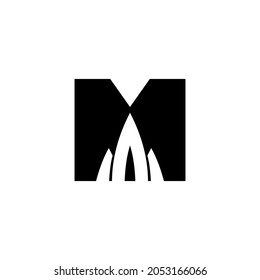 letra m logotipo simple limpio y elegante