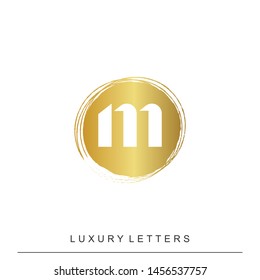 Letter M Logo Simple Elegant Initial Sign Symbol Icon.