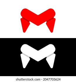 logotipo de la letra m, sencillo y moderno