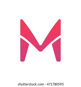 Letter M logo. Simple, modern graphic element. 