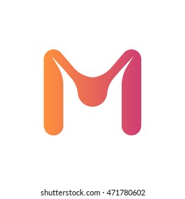 Letter M logo. Simple, modern graphic element. 