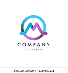 Letter M logo template