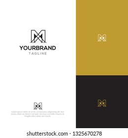 Letter M logo template