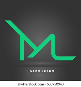 Letter M. Logo and template for business