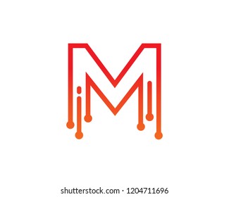 Vector de diseño de plantillas de logotipo de letra M, Emblem, diseño de conceptos, símbolo creativo, icono