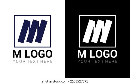 Buchstaben m Logo-Vorlage, Vektorgrafik
