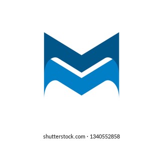 Letter M Logo Template, Icon, Symbol - Vector