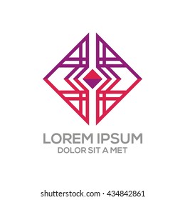 Letter M logo template icon design stock elements 