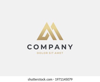 Letter M logo template. Modern elegant logotype. 