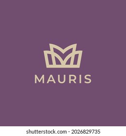 Letter M logo template. Modern elegant logotype. 