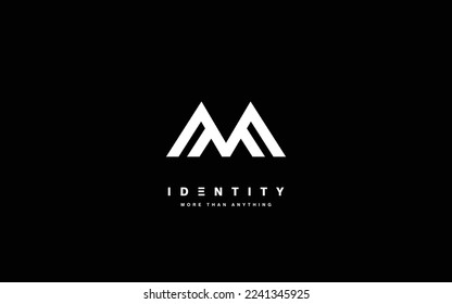 Letter M logo template with modern style.