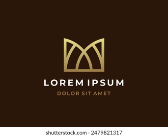Letter M logo template. Modern elegant logotype. 