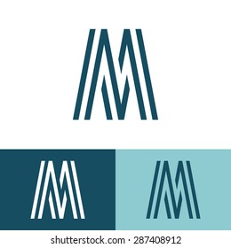 Letter M logo template. Monogram