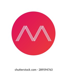 Letter M logo template. Monogram