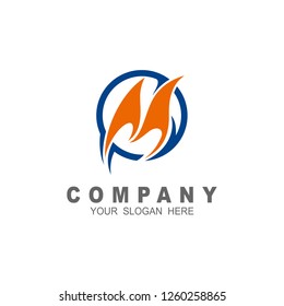 Letter m logo template premium vector