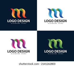 Letter m Logo Vorlage einzigartig moderne, elegante Logoie