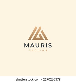 Letter M logo template. Unique modern creative logotype. Vector icon.
