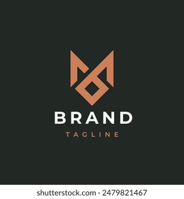 Letter M logo template. Unique modern creative elegant logotype. Vector icon.