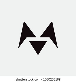 letter M logo template. vector alphabet