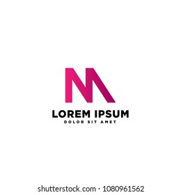 letter M logo template vector editable