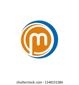 Letter M logo template vector illustration