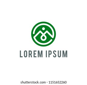 Letter M logo template vector illustration
