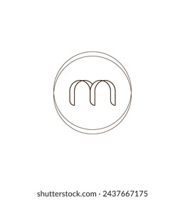 Letter M logo template vector 