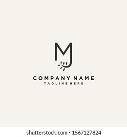 the letter M logo with the tip forming a leaf
