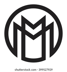 letter M and M logo vector.