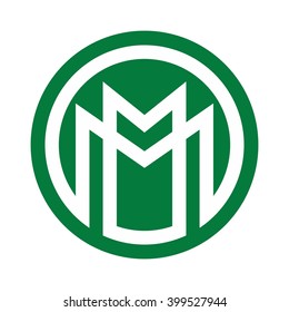 letter M and M logo vector.