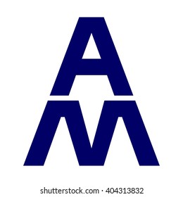 letter A and M logo vector.