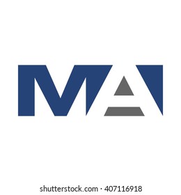 letter M and A logo vector.