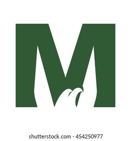 letter M logo vector.