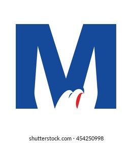letter M logo vector.