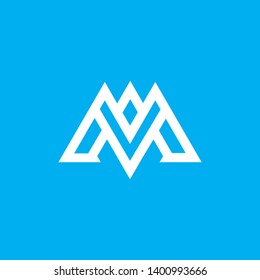 letter M logo vector abstract graphic  minimalis