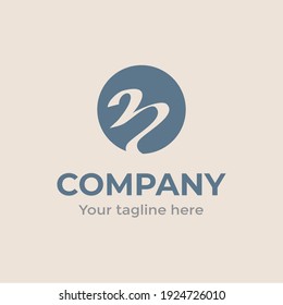 Letter M Logo. M Vector Design with round