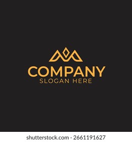 Letra M logotipo e M logotipo de vetor design para luxo e start-up.